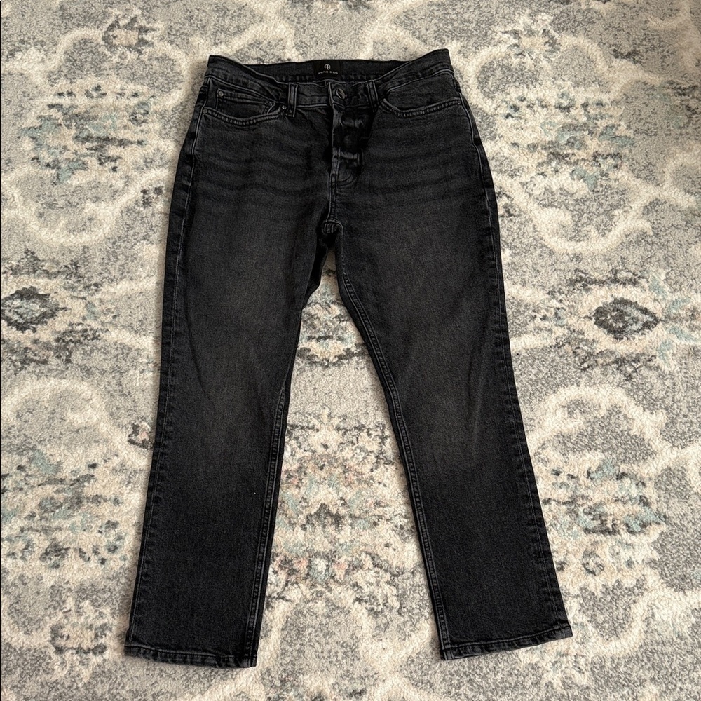 Anine Bing Black Washed Jeans